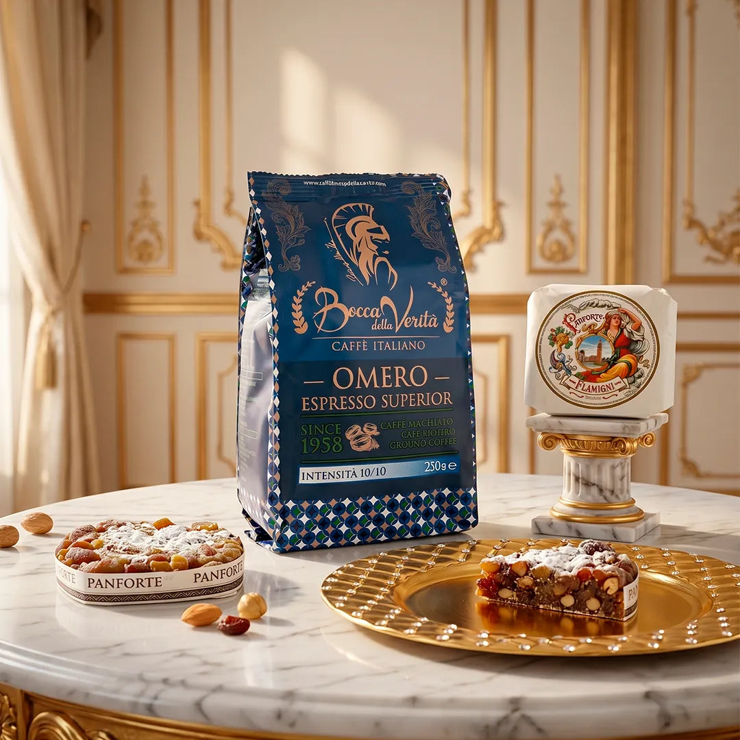 “Tradición Italiana” Café Molido “Omero” 250g + “Panforte” 250g