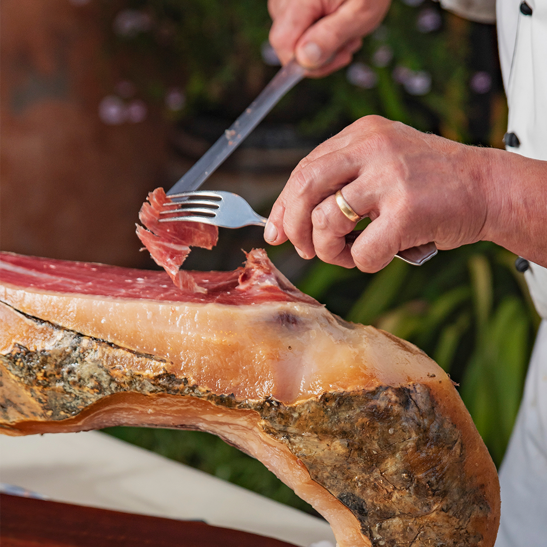 Jamón de Bellota 100% Ibérico Pata Negra - Cortado a Mano 80 g (Estuche)