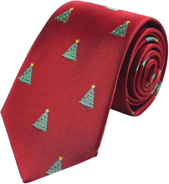 Corbata Navideña de Seda Jacquard