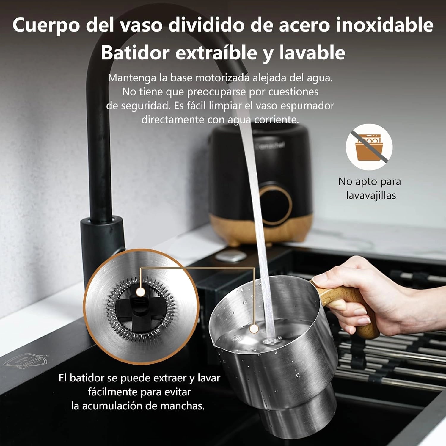 Espumador de Leche Electrico 550 W | 600ml | Negro