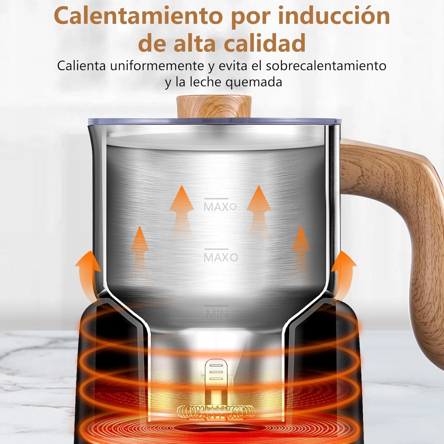 Espumador de Leche Electrico 550 W | 600ml | Negro