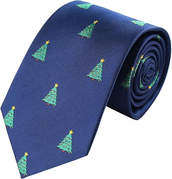 Corbata Navideña de Seda Jacquard