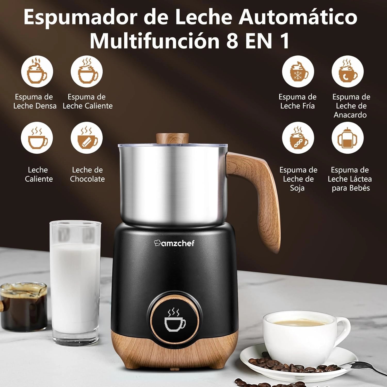 Espumador de Leche Electrico 550 W | 600ml | Negro
