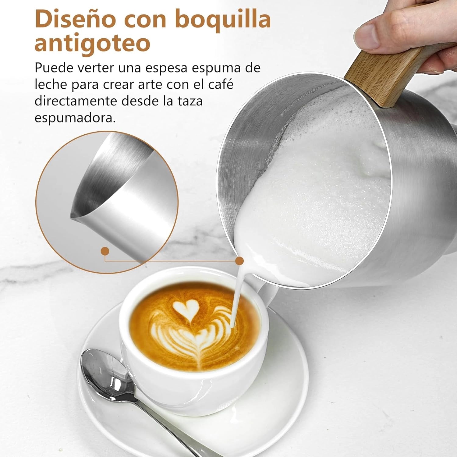 Espumador de Leche Electrico 550 W | 600ml | Negro