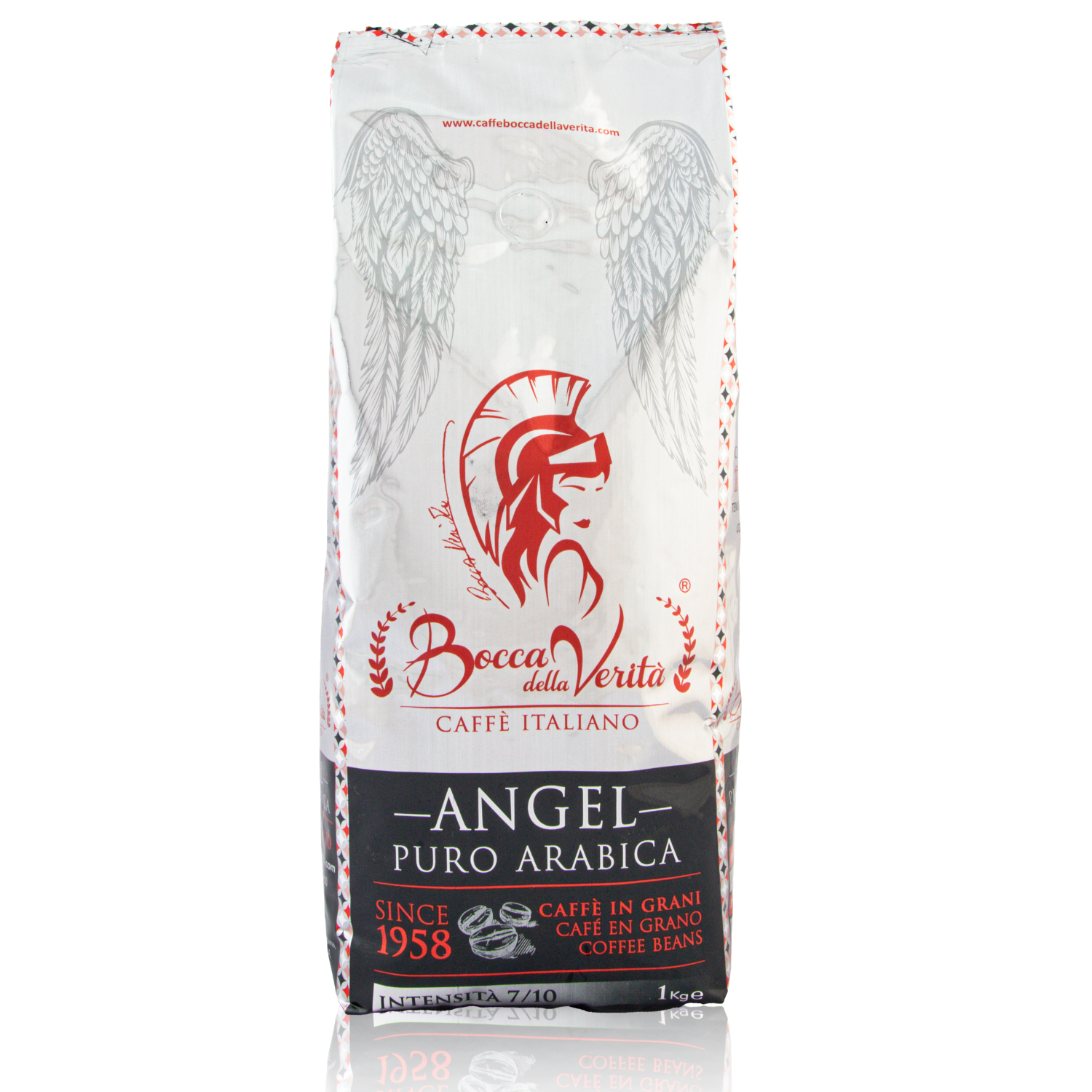 Special Promotion 3 Kg of ANGEL Italian Coffee Beans 100% Arabica + Can with Bocca della Verità® clip lid