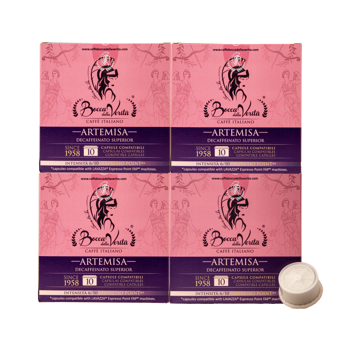 Compatible Capsules Espresso Point® Decaffeinated Italian Coffee