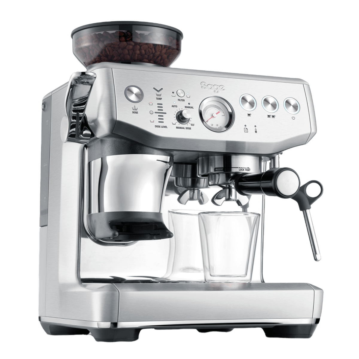 Cafetera Espresso SAGE Barista Express Impress+3Kg Brasil INCAPTO+3Kg Colombia INCAPTO