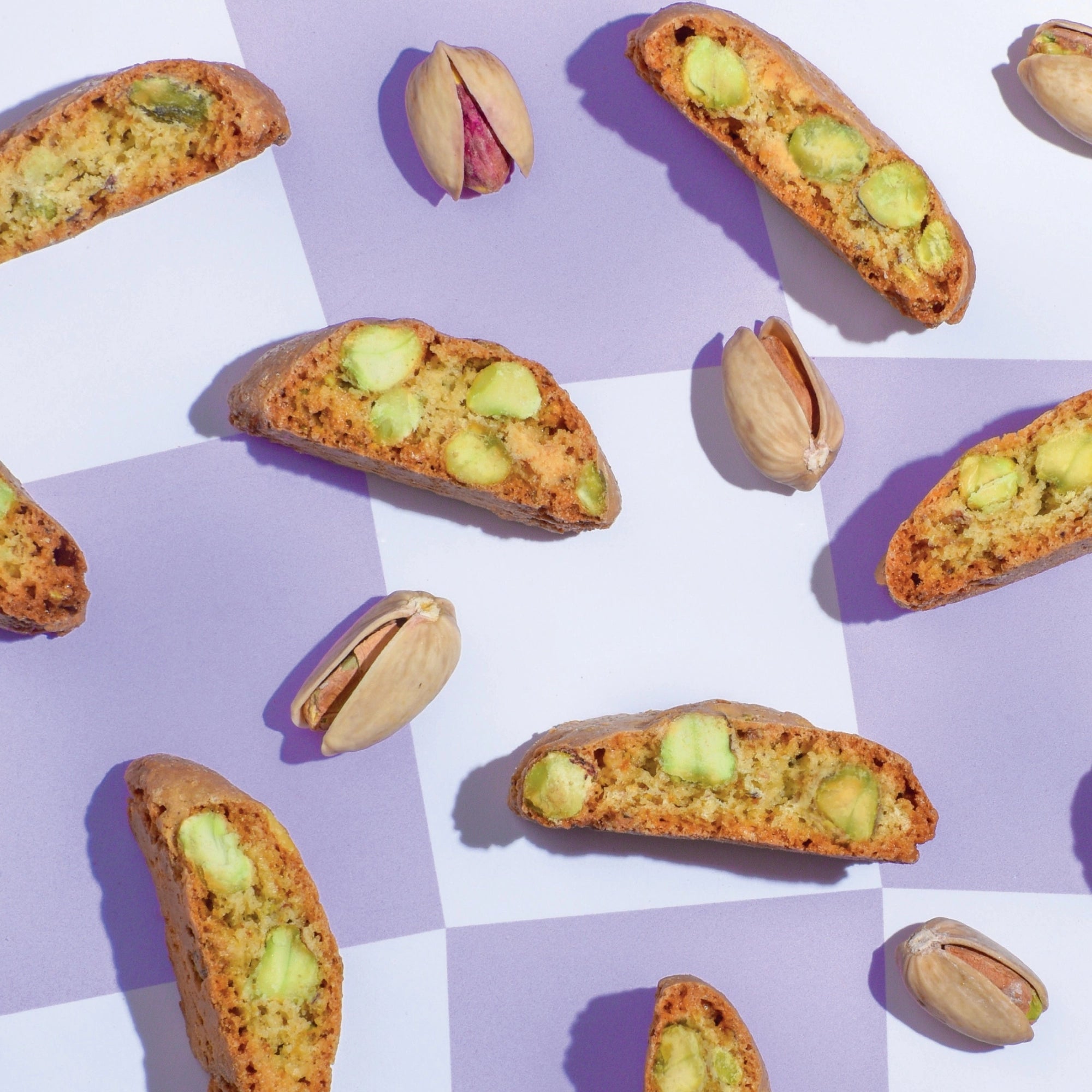 Cantuccini Con Pistachos y Gotas De Chocolate Blanco