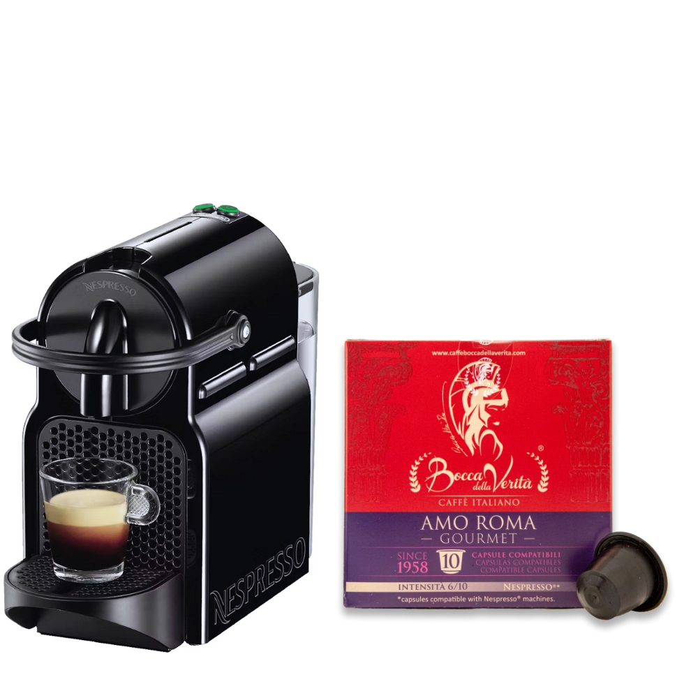 Nespresso® De'Longhi® Inissia EN80.B + 10 Capsule Regalo