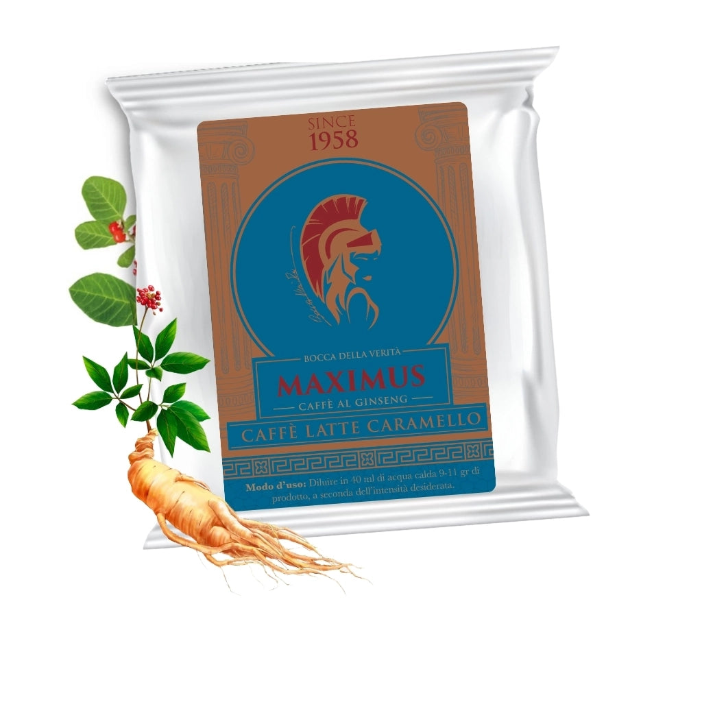 Caramel Latte with Soluble Ginseng Powder, 250g Bag, Product of Italy