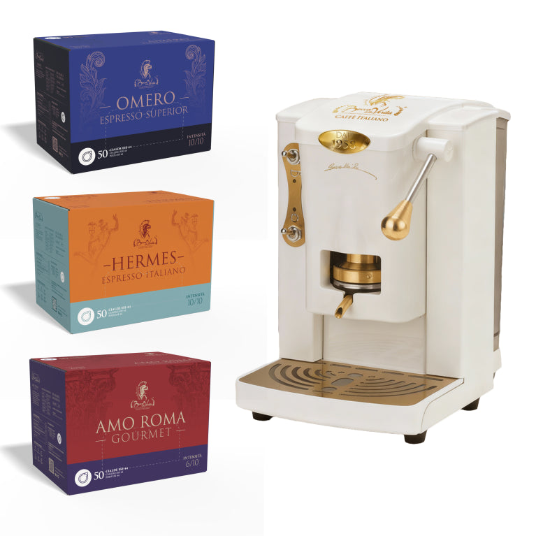 THOMAS – La nueva cafetera para monodosis ESE 44 mm. (150 cialda de regalo)