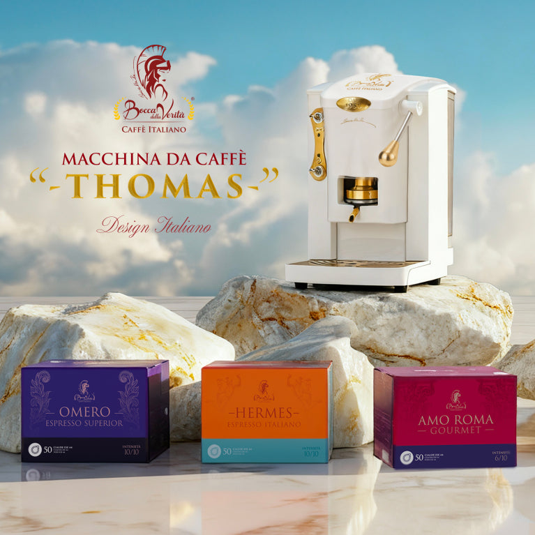 THOMAS – La nueva cafetera para monodosis ESE 44 mm. (150 cialda de regalo)