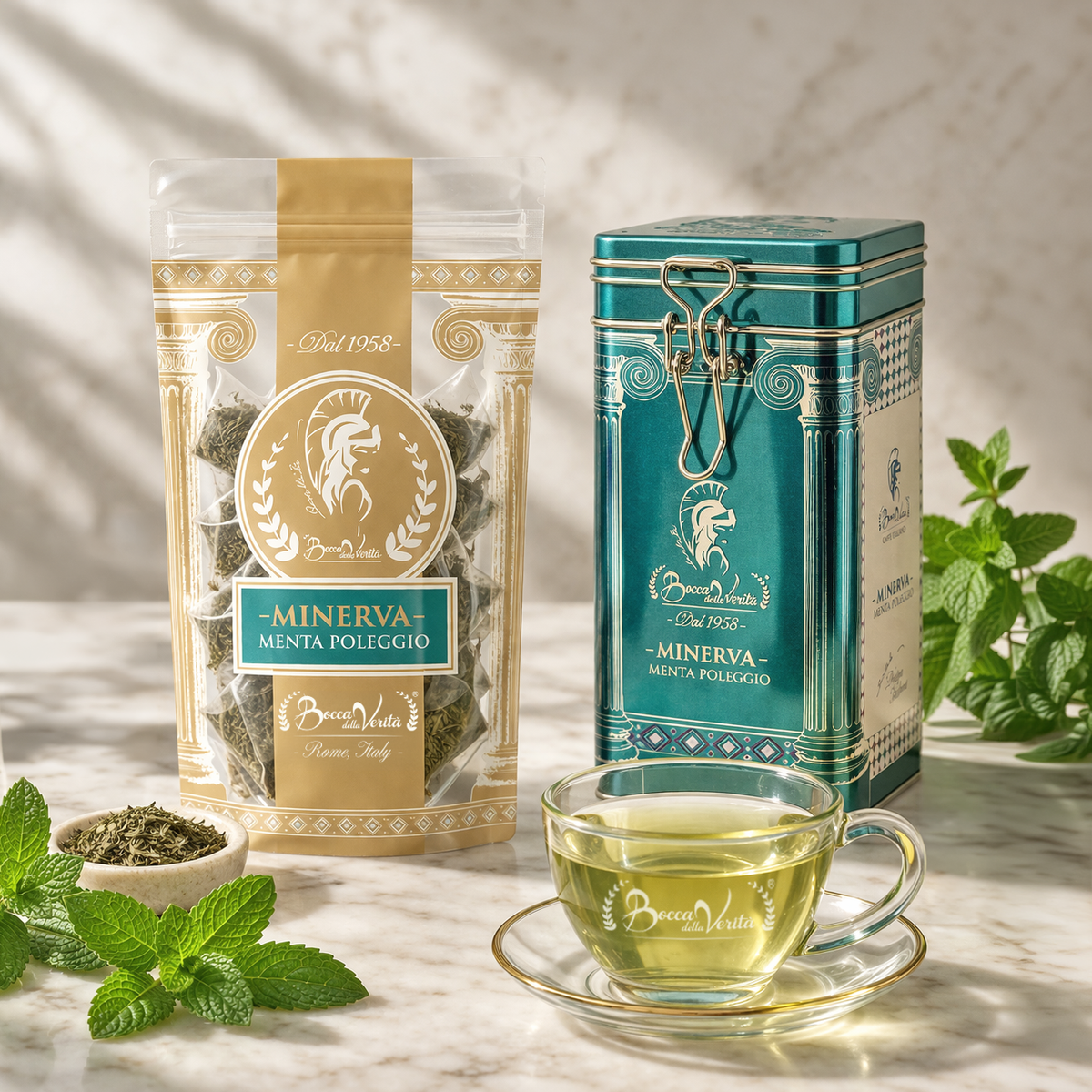 Infusión Menta Poleo “Minerva” en Bolsas de Piramide
