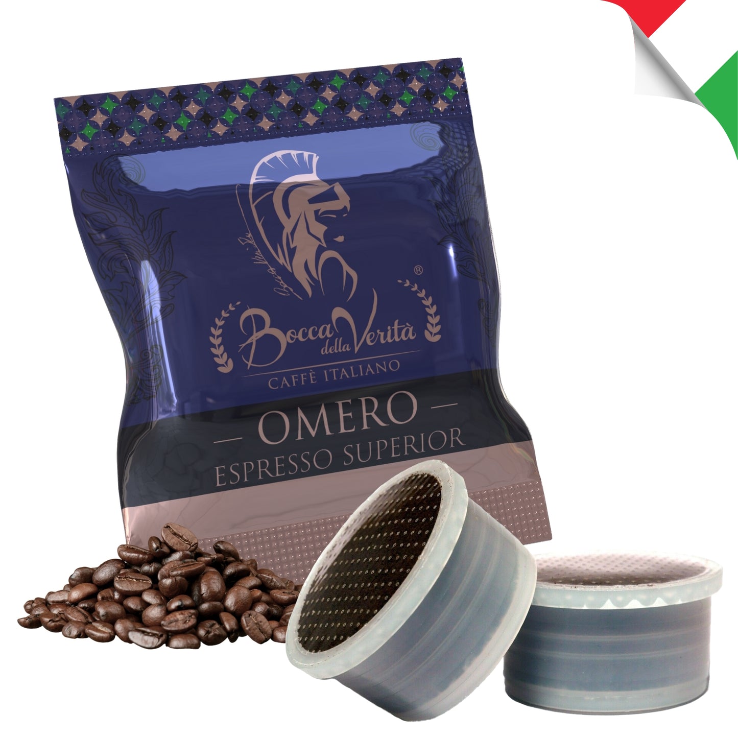 Omero Espresso Superior, Italian Coffee in FAP Compatible Capsules with Lavazza® Espresso Point® Coffee Machine