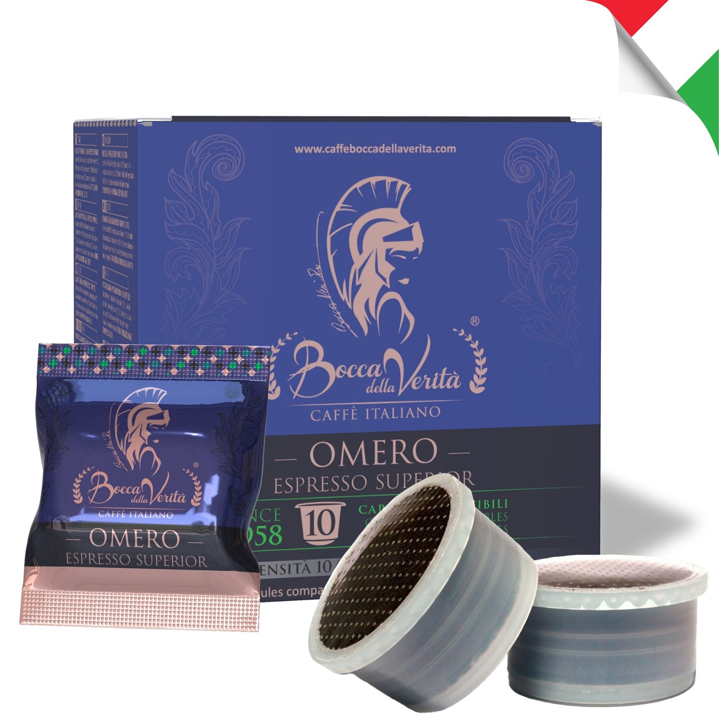 Omero Espresso Superior, Italian Coffee in FAP Compatible Capsules with Lavazza® Espresso Point® Coffee Machine