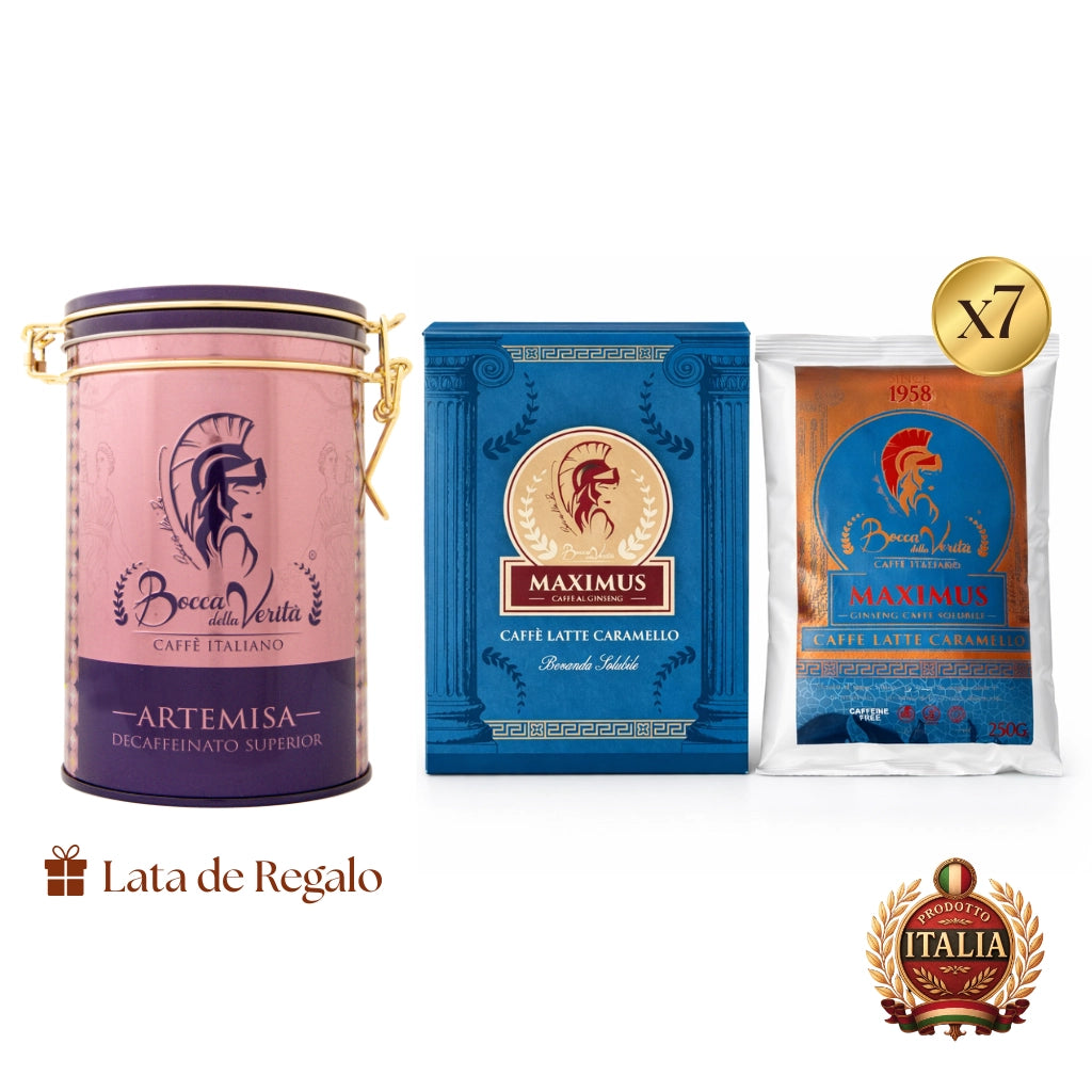 7 Bolsas Latte Caramelo Soluble + Regalo Lata