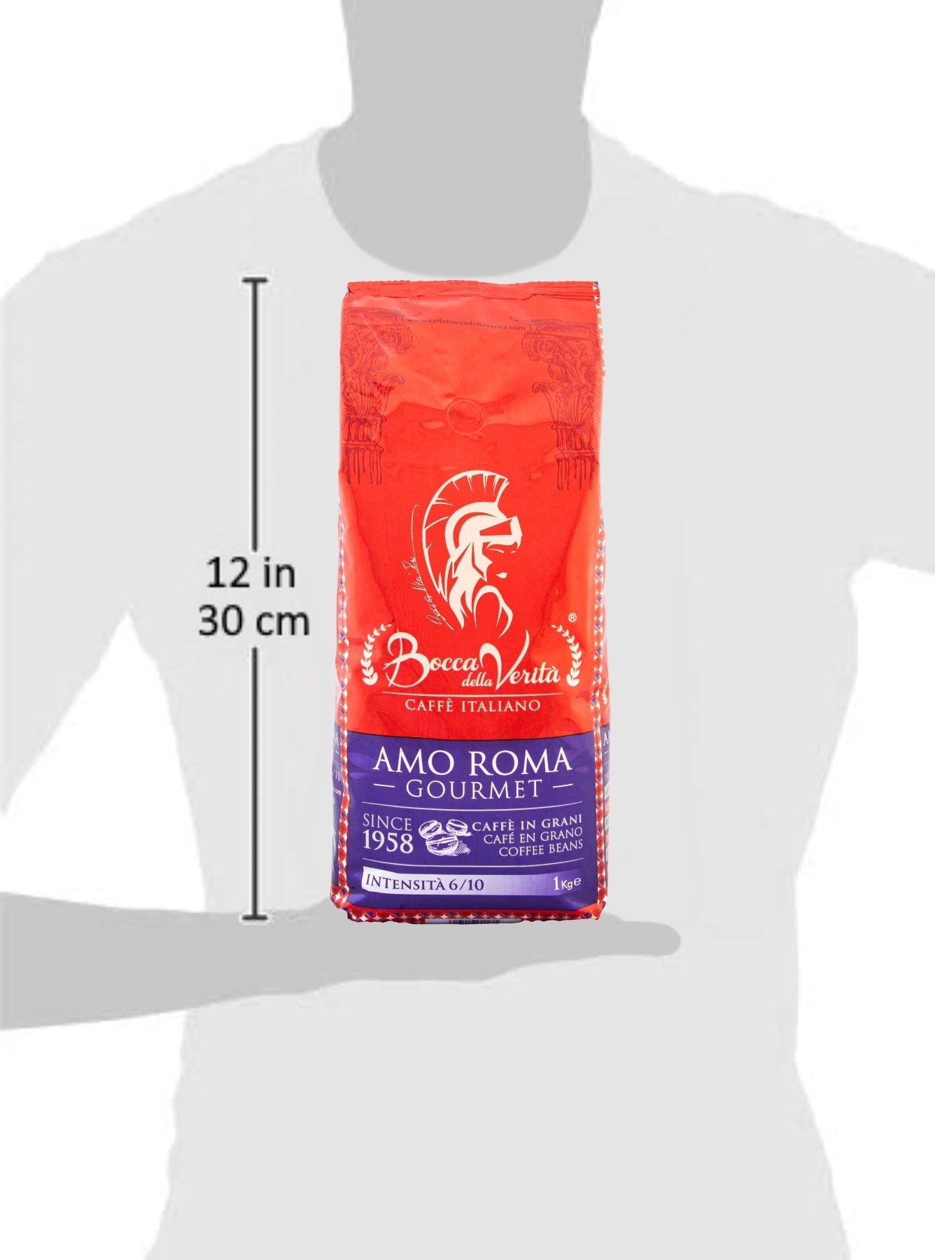 Chicchi di caffè italiano 1kg Amo Roma Gourmet