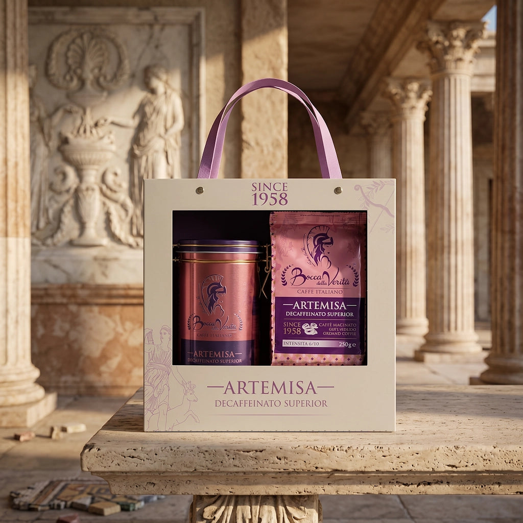 Lata "Artemisa" de Aluminio Decorativa con Cierre Hermético con Café Molido de 250G