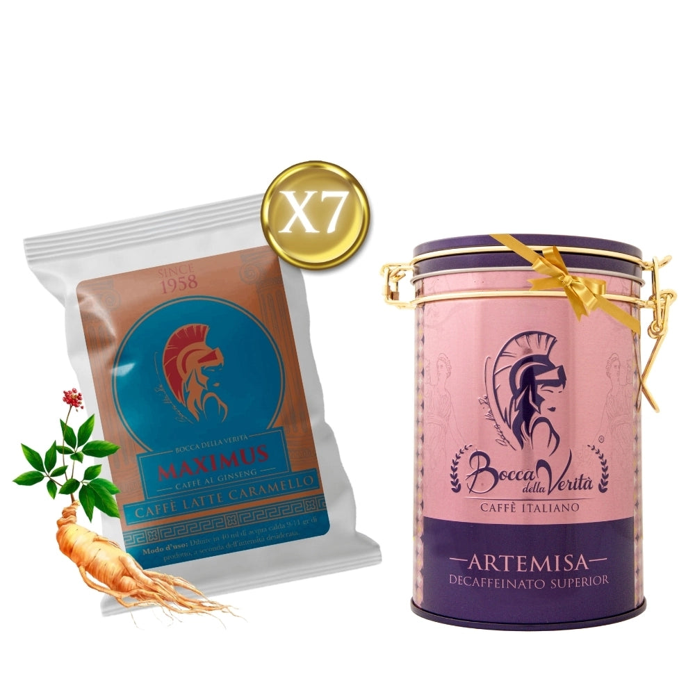 7 sacchetti di Latte al caramello solubile + lattina regalo