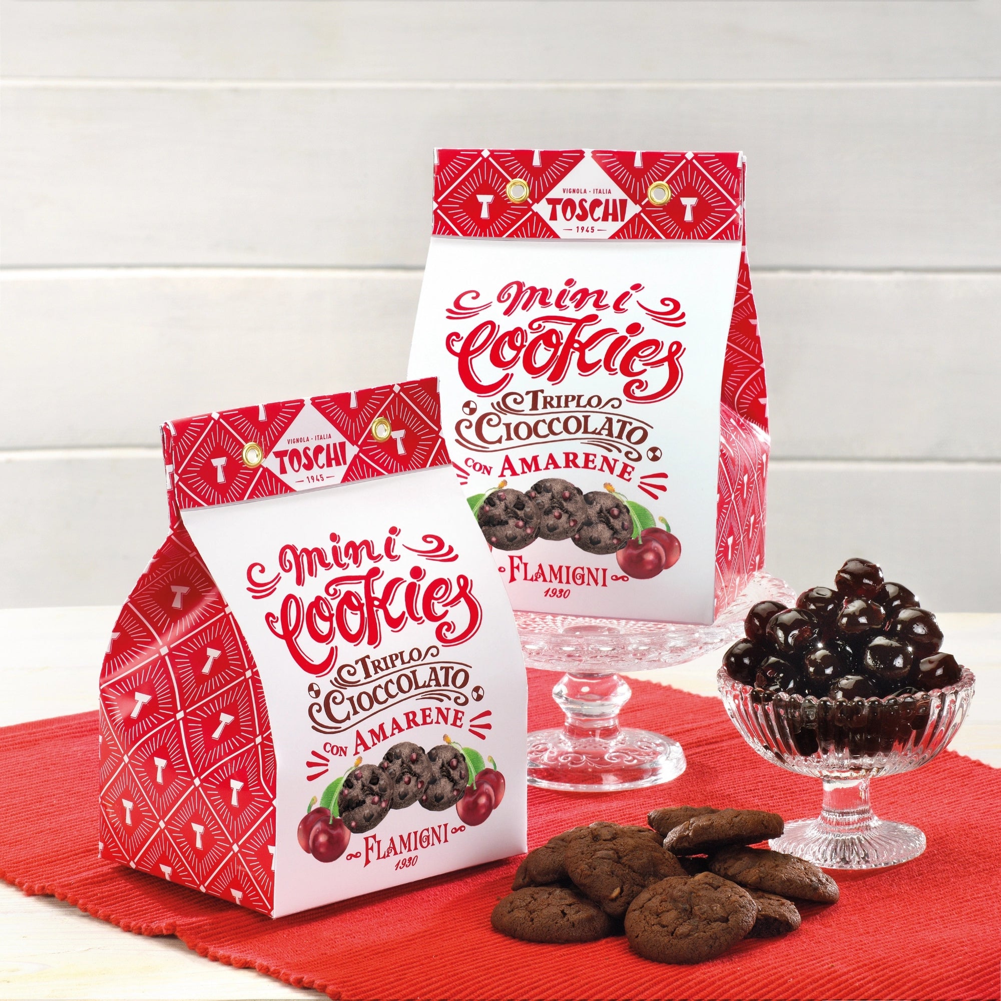 Bolsita Pequeña Minicookies Cereza Toschi 200g
