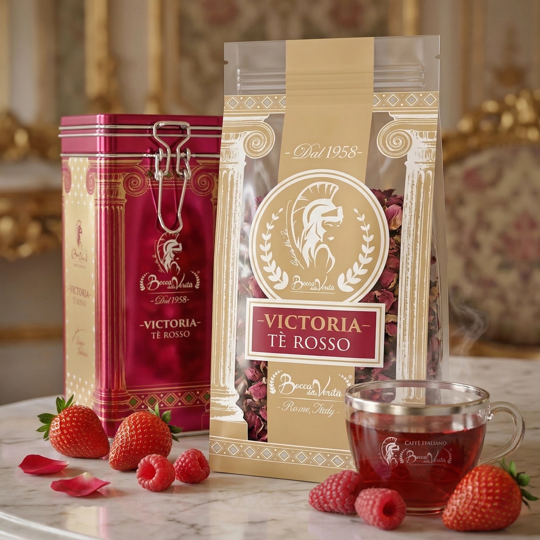 Té Rojo de Frutos Rojos en Bolsas de Piramide