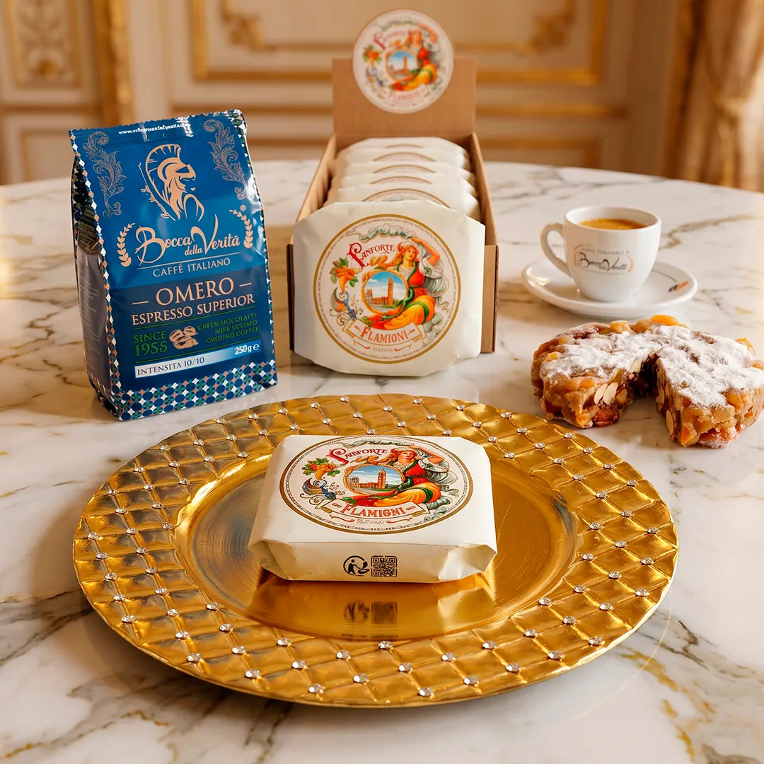“Tradición Italiana” Café Molido “Omero” 250g + “Tarta Limoncello” 300g
