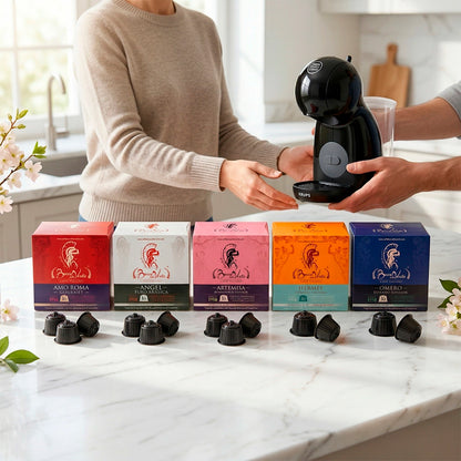 Krups® Nescafé® Dolce Gusto® Piccolo XS + Degustación 5 Blends Premium Bocca della Verità®