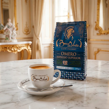 “Tradición Italiana” Café Molido “Omero” 250g + “Tarta Limoncello” 300g