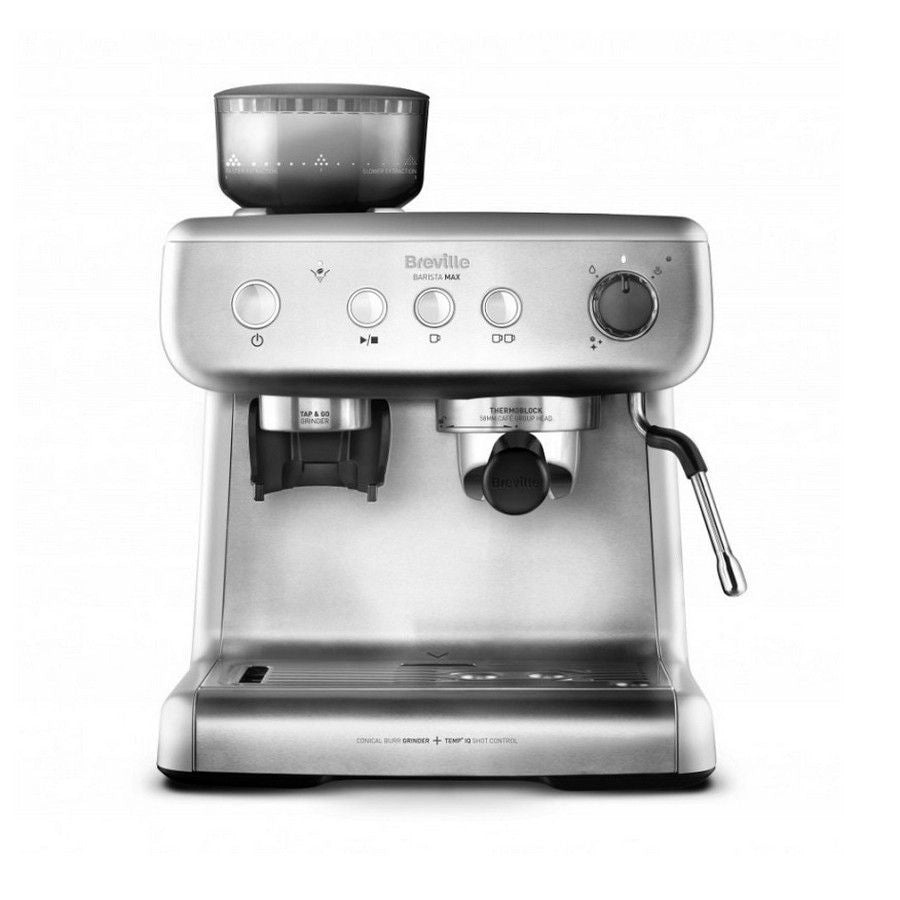 Cafetera express - VCF126X, Con Molinillo, 15 bares, Hasta 2 tazas, Depósito 2.8l, Vaporizador, Plata