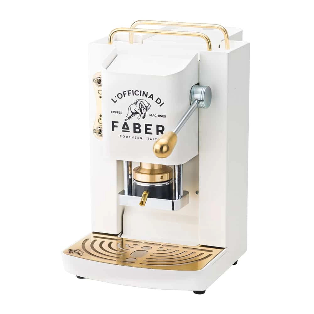 Pro Deluxe Cafetera Cafetera 44mm Pure White Ottone
