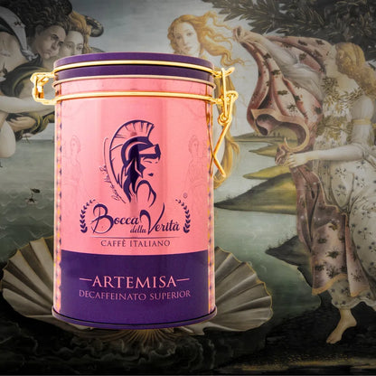 Promoción Especial 4 uds de Café Italiano Molido 250g “Artemisa” Descafeinado + Lata Decorativa