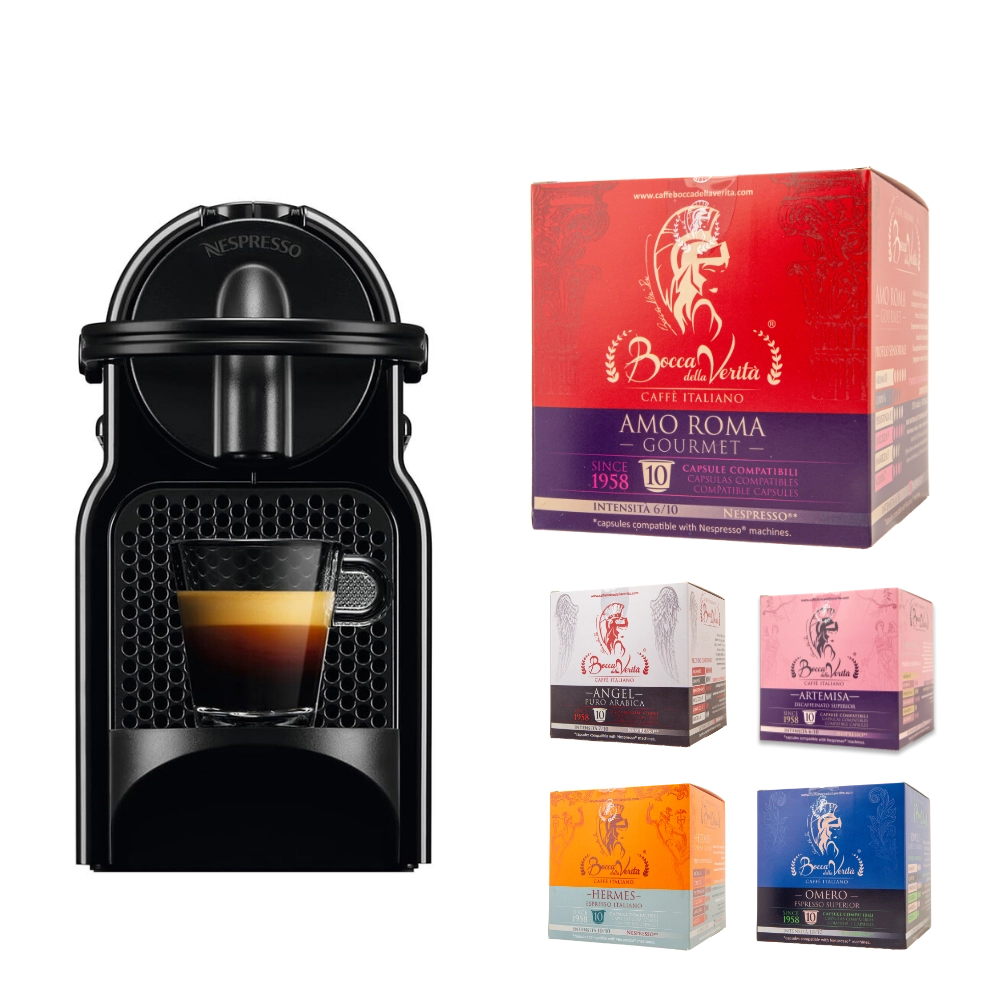 Nespresso® De'Longhi® Inissia EN80.B + 10 Capsule Regalo