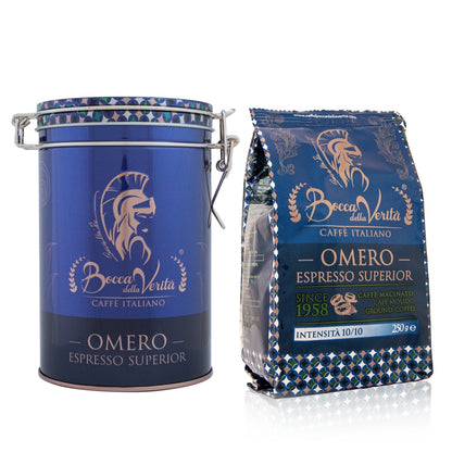 Lattina Decorativa in Alluminio con Chiusura Ermetica per 250 g Caffè