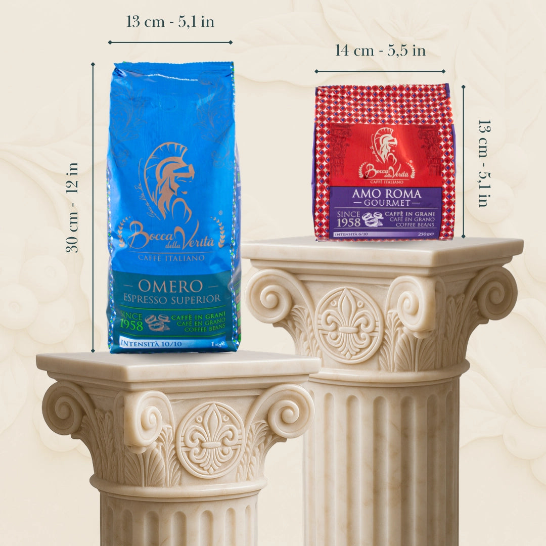 1 kg di chicchi di caffè espresso “Omero” - TI REGALIAMO 250 g di chicchi gourmet “Amo Roma”