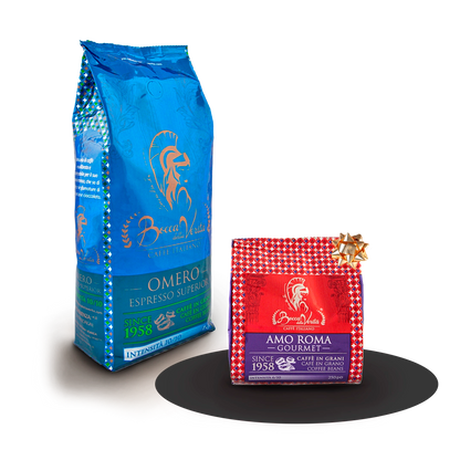 1 kg di chicchi di caffè espresso “Omero” - TI REGALIAMO 250 g di chicchi gourmet “Amo Roma”