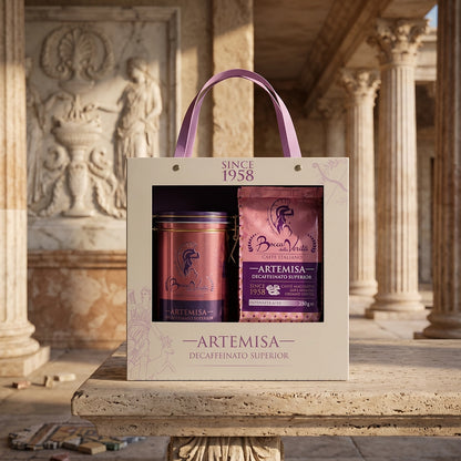 Lata "Artemisa" de Aluminio Decorativa con Cierre Hermético con Café Molido de 250G