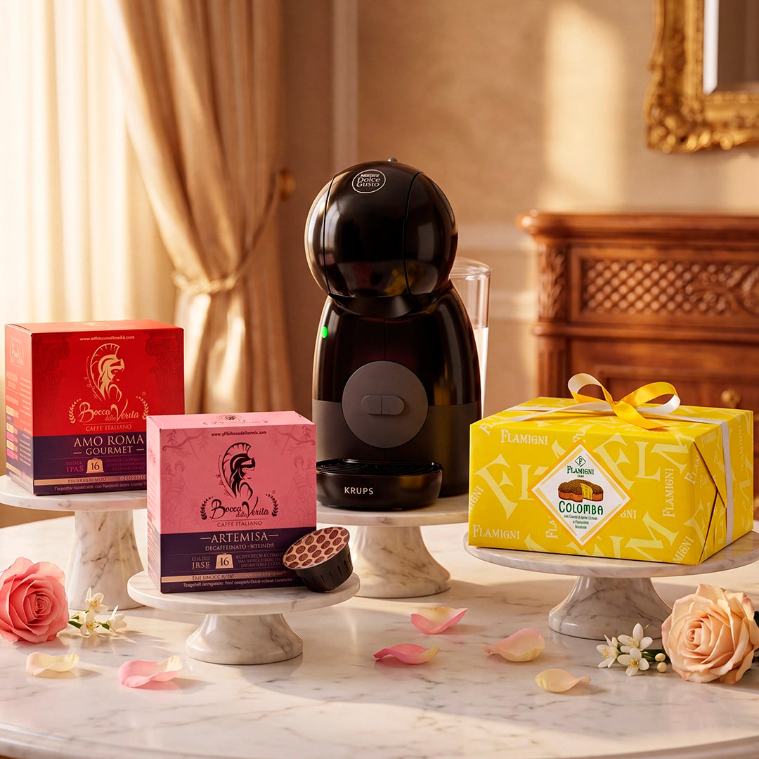 Regalo “Día de la Madre” Krups® Nescafé® Dolce Gusto® Piccolo XS con Café Italiano + Colomba con Crema de Limón