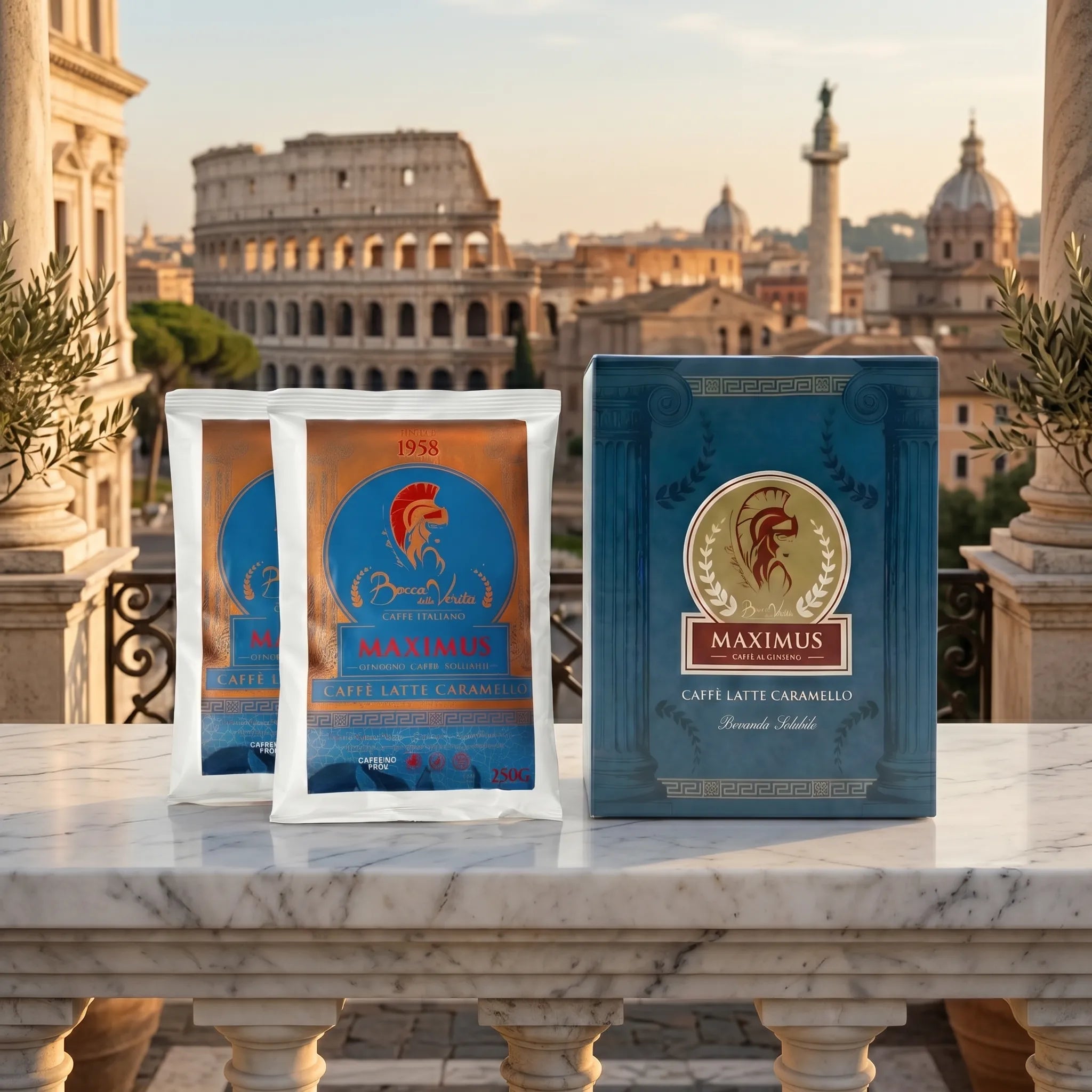 Ginseng Caramel Latte – Preparado Soluble en Polvo Bolsa de 250 g