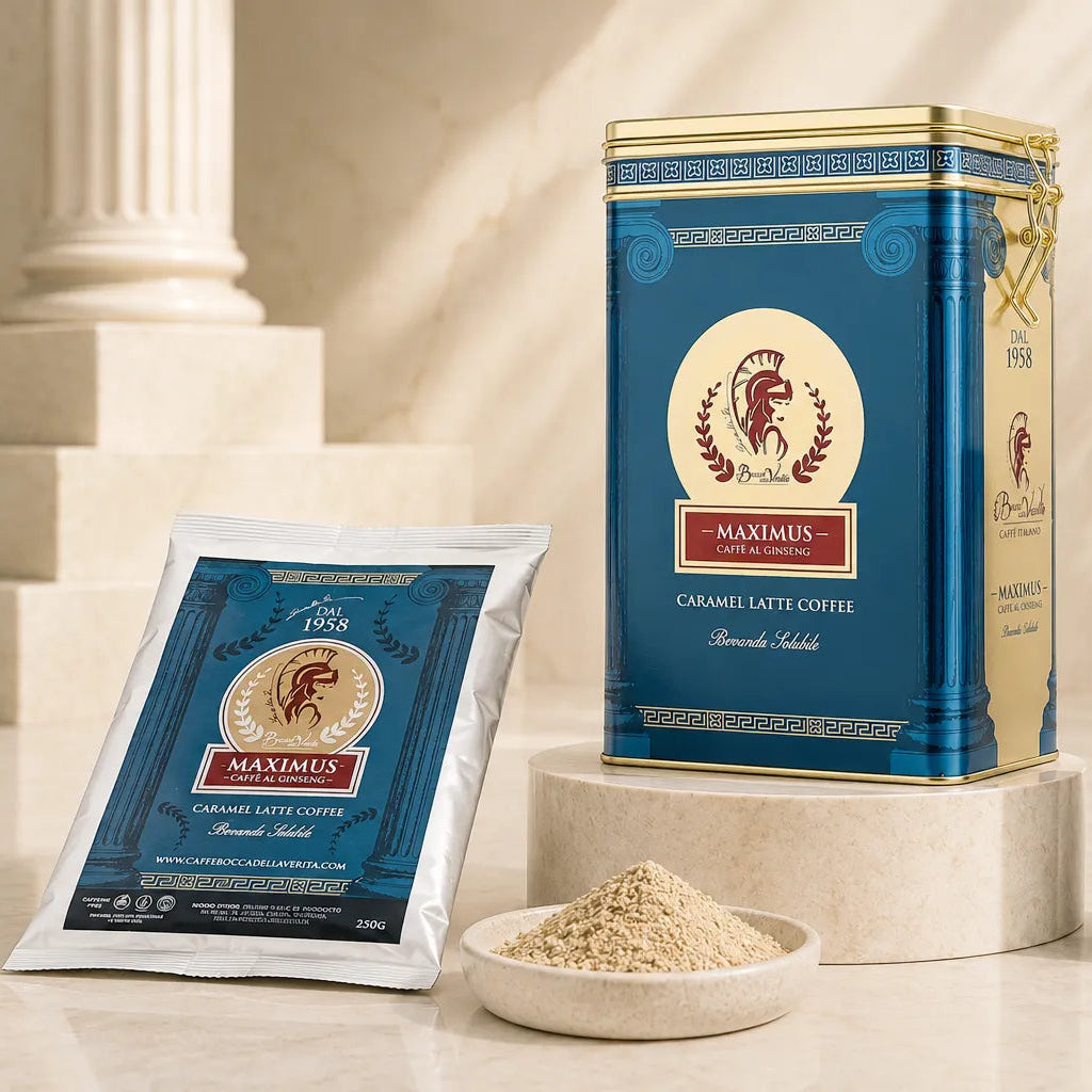 Ginseng Caramel Latte – Preparado Soluble en Polvo Bolsa de 250 g