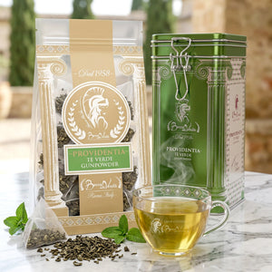 Tè verde Gunpowder in 30 bustine piramidali